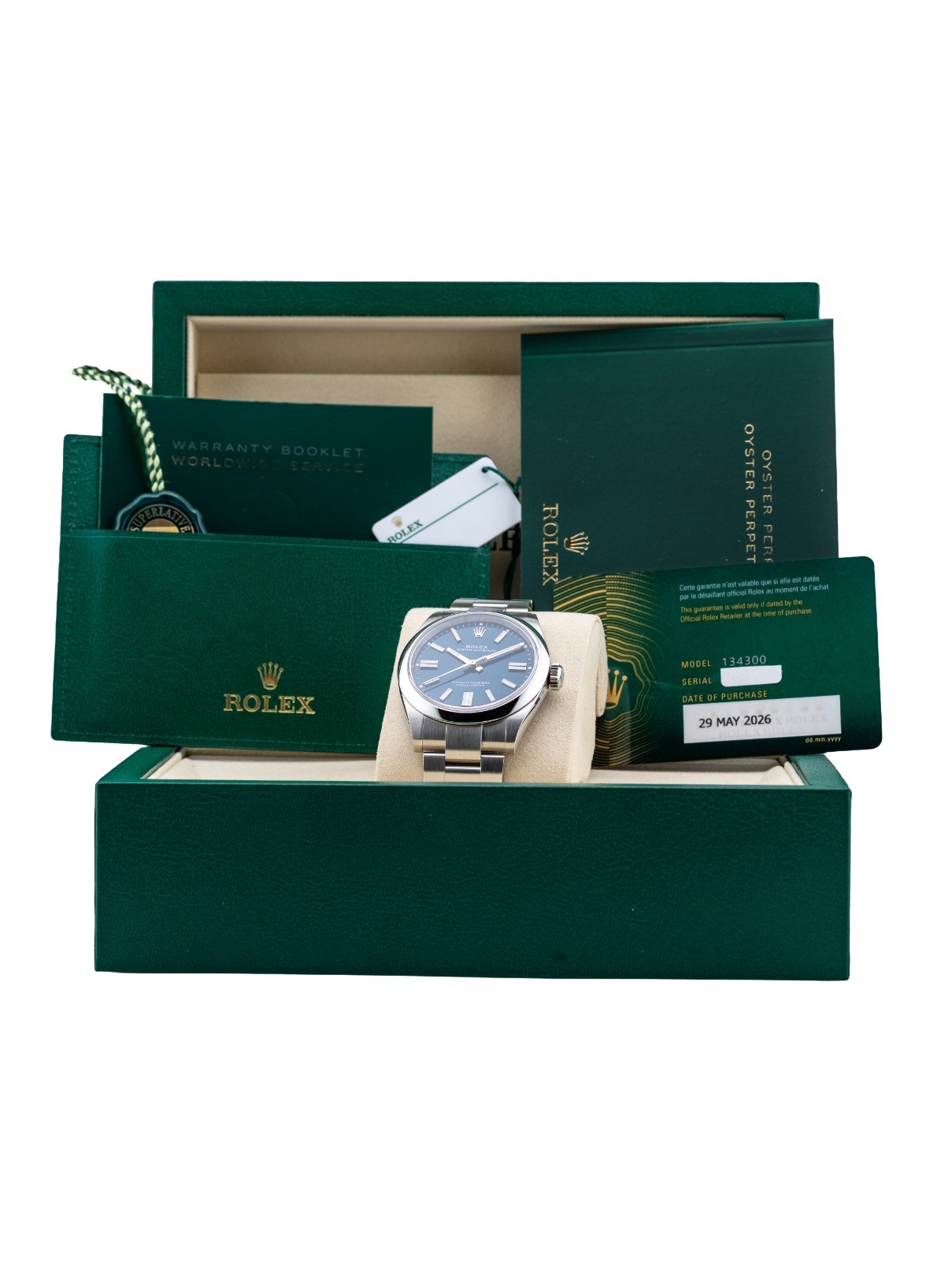 Rolex Oyster Perpetual 41 Stainless Steel w Newest ‘MED’ Blue Dial – Ref 134300