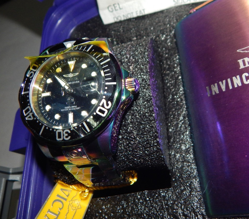 New INVICTA Pro Diver Automatic Stainless 47mm Watch 26601 w/ Flask 2 Shot Glass