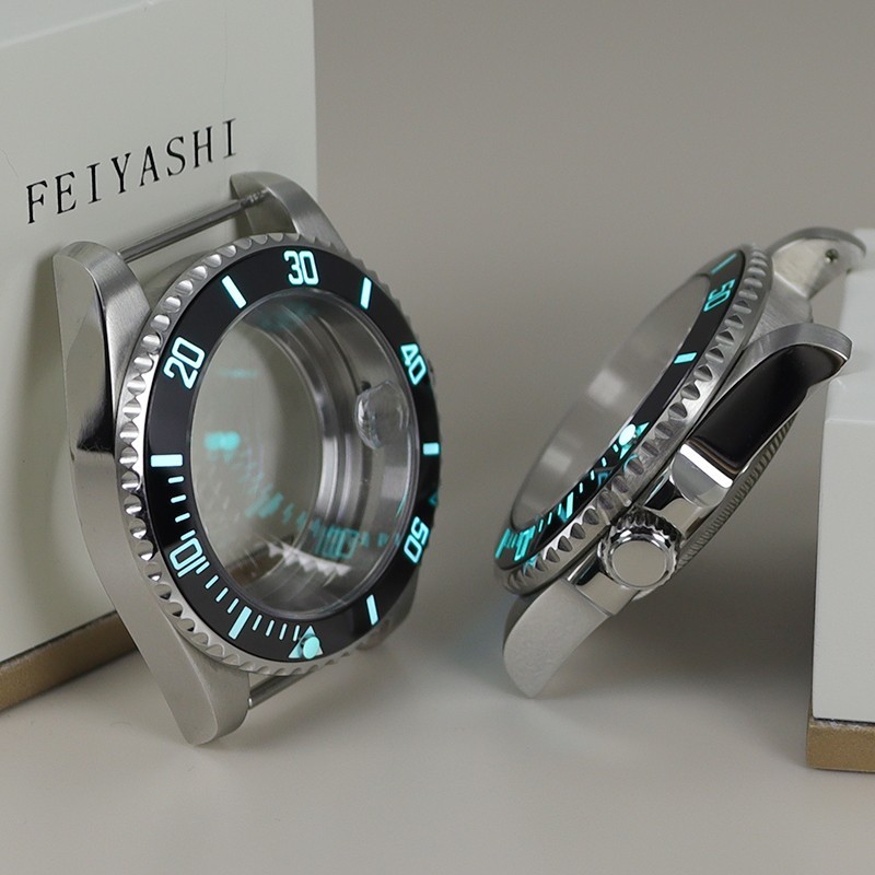 40mm Modify SUB Mods Watch Case Luminous Bezel Sapphire For Seiko NH345 35 36 38