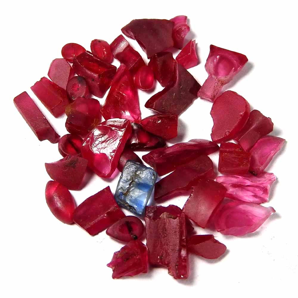 51.80 Ct Natural Imitation Ruby Rough Lot Loose Gemstone