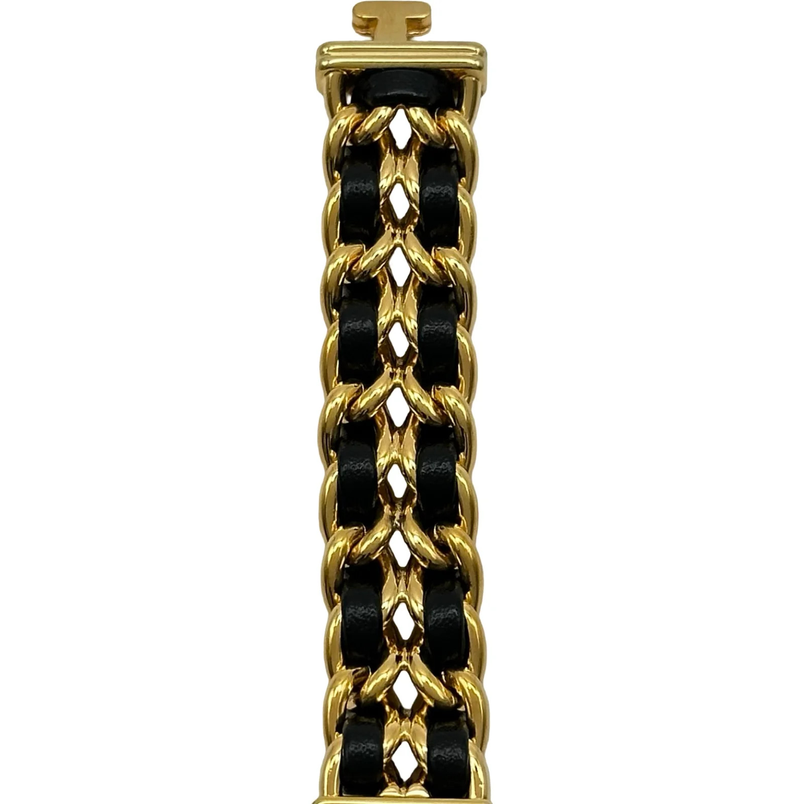 Chanel Première M H0001 20mm Gold Black Dial Quartz Watch OKW2255