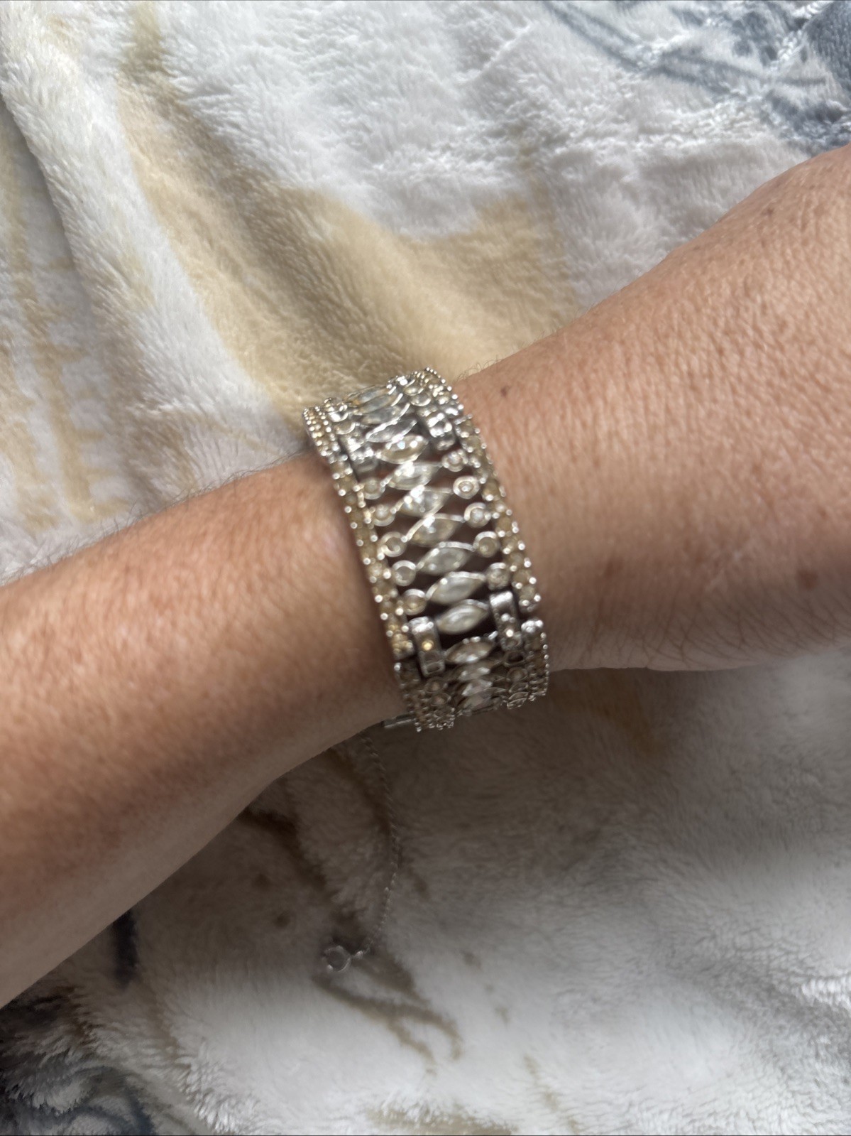 Pedo Vintage Rhinestone Bracelet Silver Tone- My Grandmas