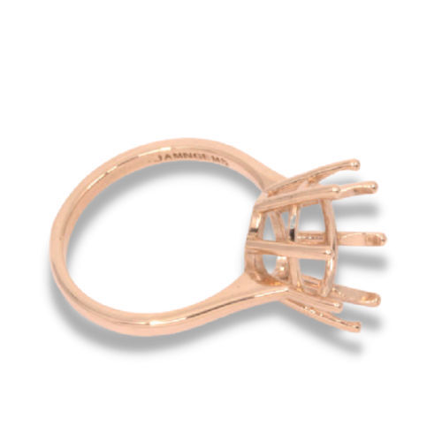 Oval 8 Prong Pre-notched Ring Mounting