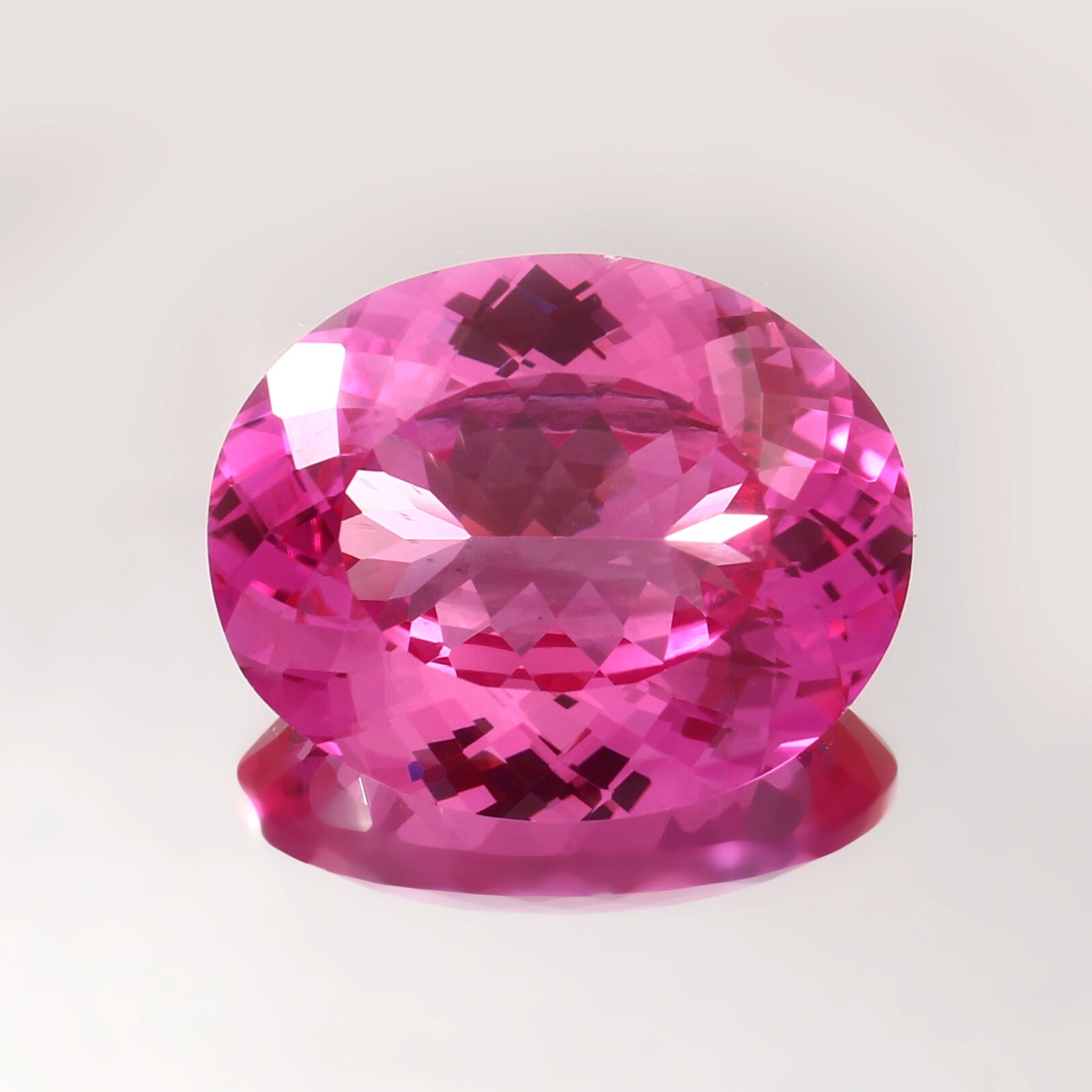 Natural Ceylon Pink Sapphire Loose Oval Cut Gemstone Quality Loupe Clean 48.55Ct