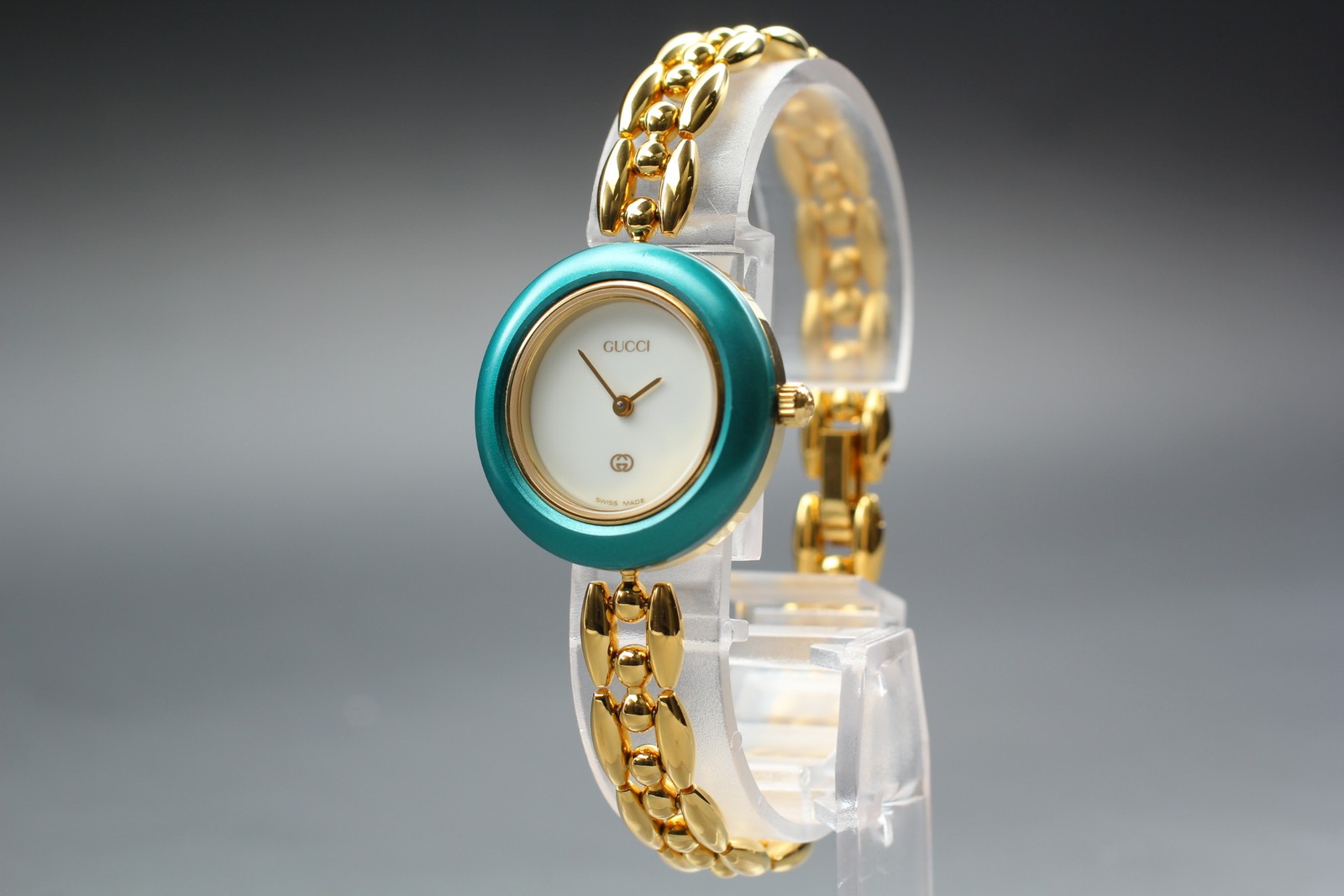 [Near MINT] GUCCI Change Bezel 1200 1100-L Gold Belt Women’s Watch w/ Box