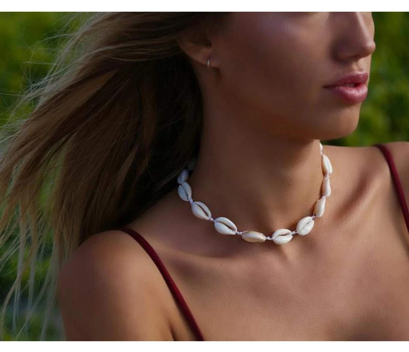 Cowrie Shell Choker Necklace Set for Women – Puka Shell & Seashell Hawaiian