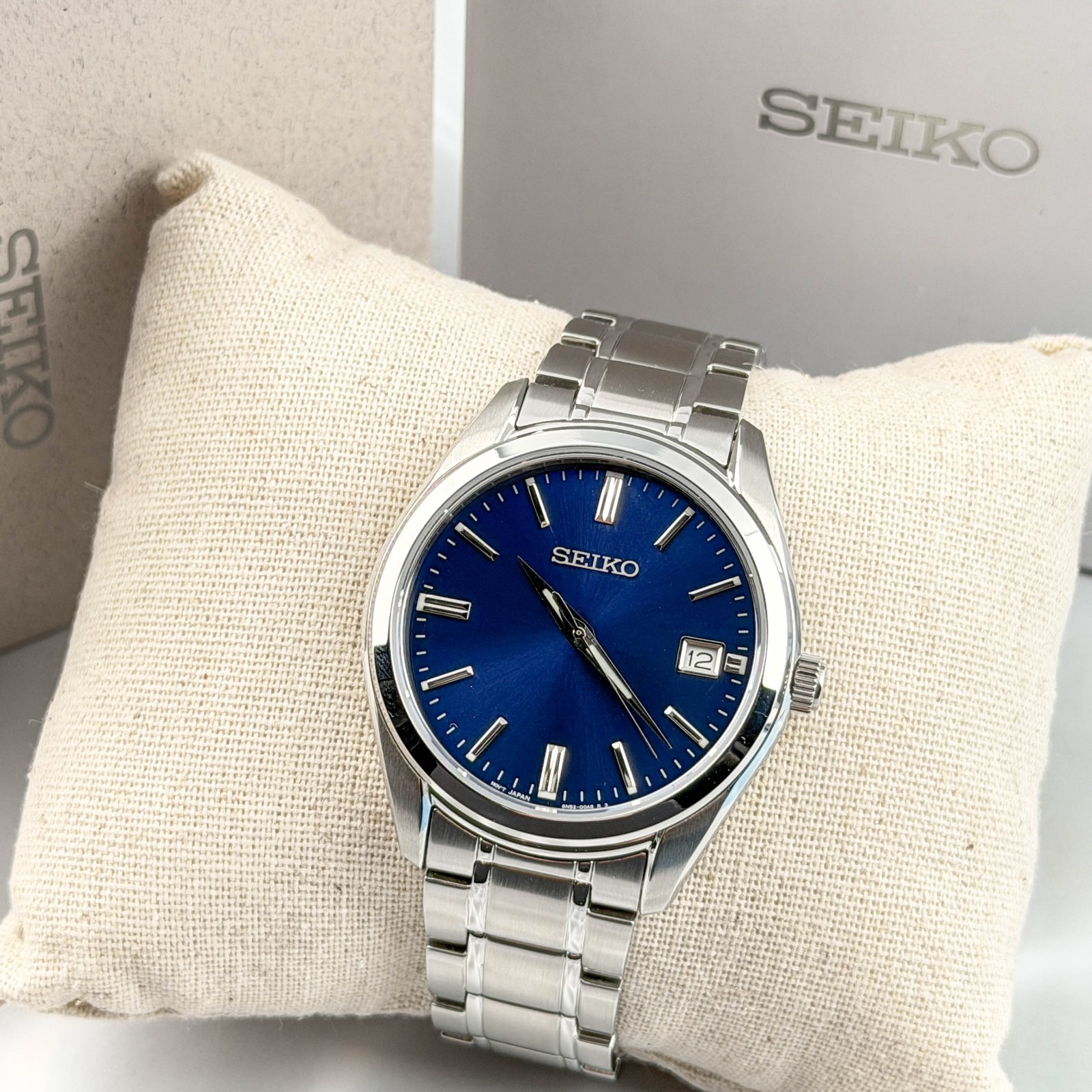 Seiko Essentials SUR309 Men’s Blue Dial Stainless Steel Strap Quartz Watch 40mm