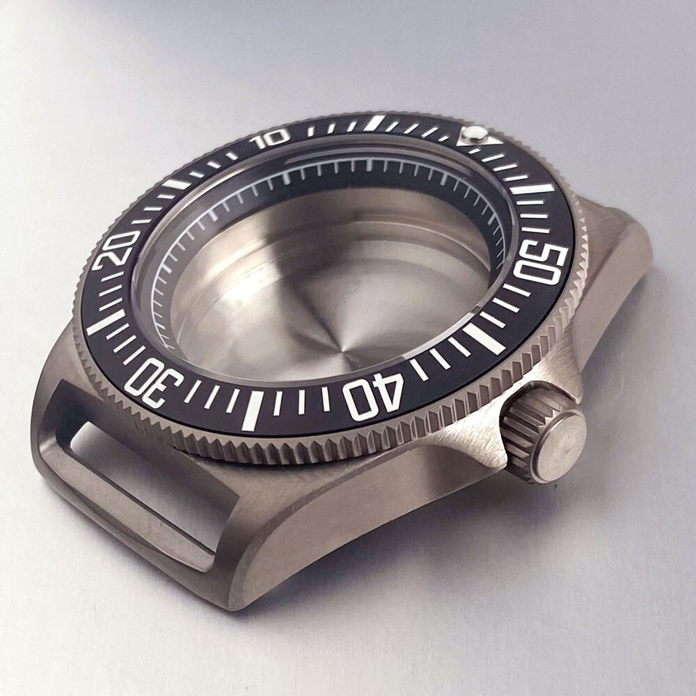 20ATM Diver Titanium 42mm Sapphire Watch Case Fit NH35 NH36 ETA2824 Miyota 8215