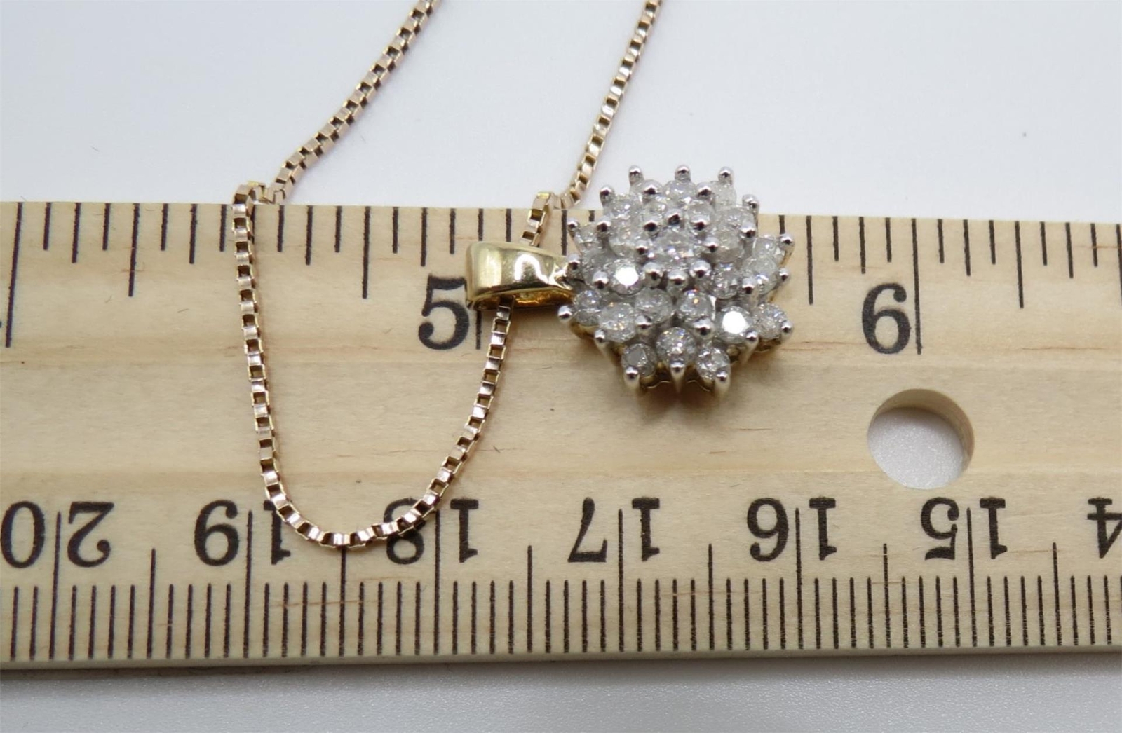 10k gold ZEI designer 2cts+ diamond cluster necklace and earrings