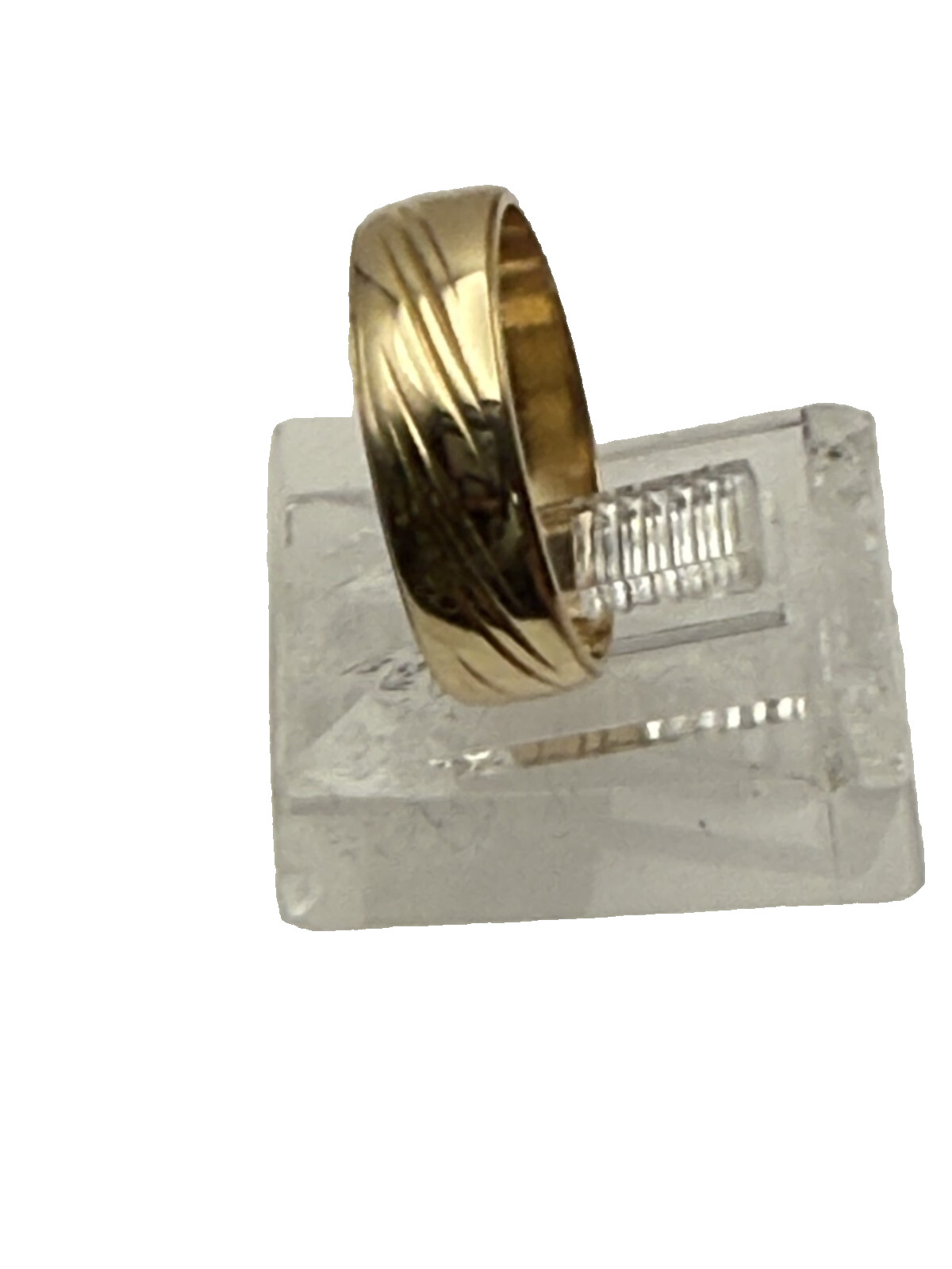 estate 14 karat yellow gold 5.5mm fancy wedding band sz 6.5 $699 3.5 gram #171
