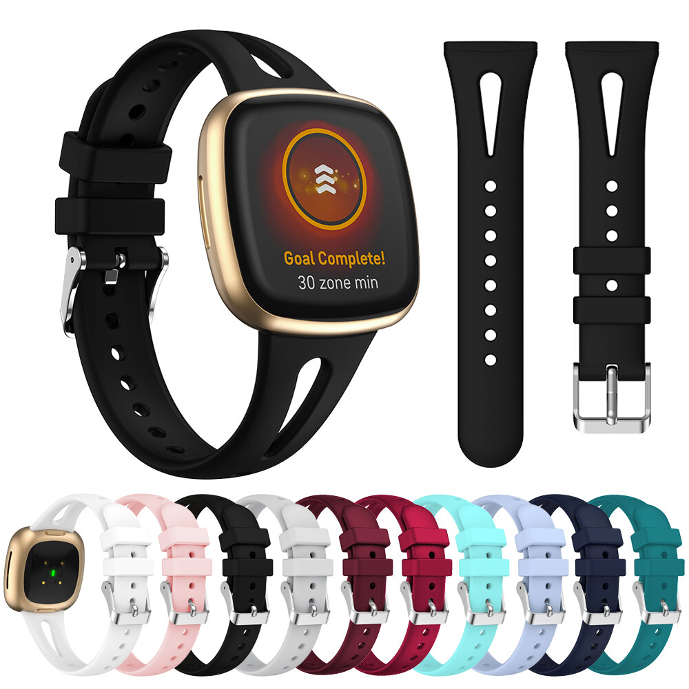 Replacement Slim Silicone Sport Watch Band Soft Strap For Fitbit Versa 3/4 Sense