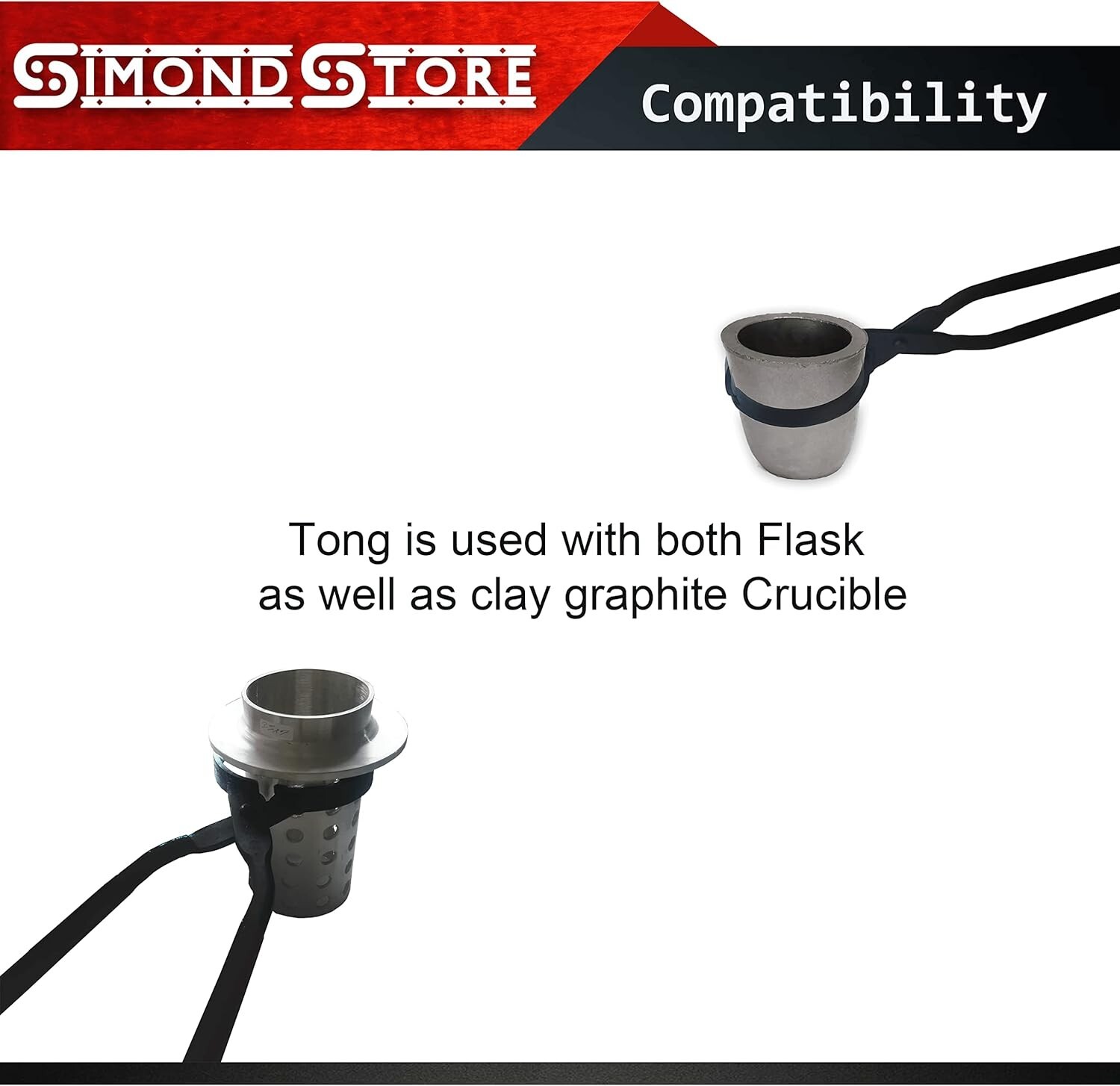 27″ Foundry Crucible Flask Tongs 4″ Dia Refining Melting Casting Gold Silver