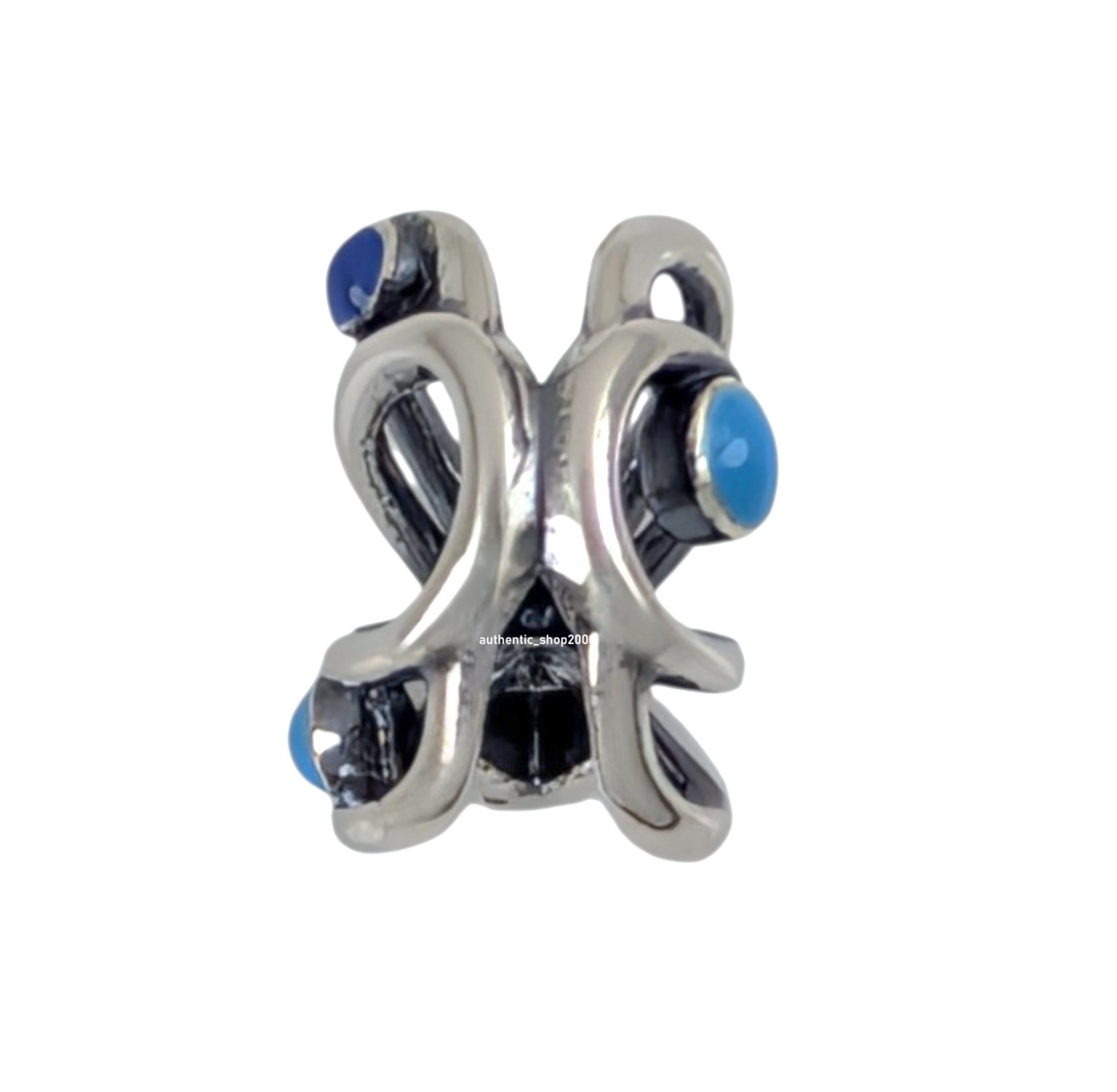 New 100% Authentic PANDORA 925 Ale Blue Sea Shell Openwork Charm 794695C01