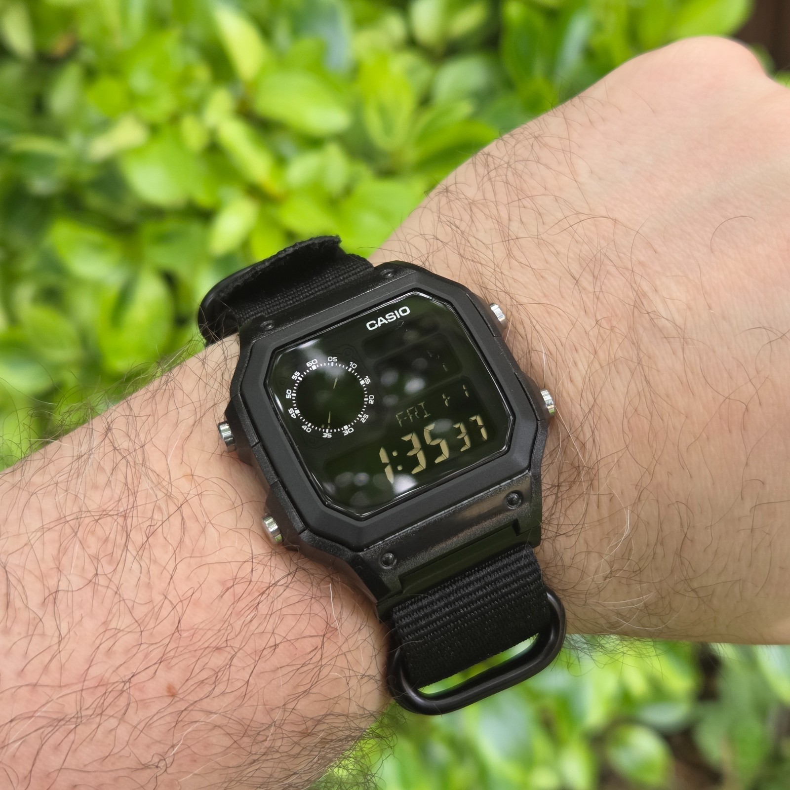 CASIO AE-1200WHD. Royale World Time Watch Mod. Blackout Negative. Hydromod.