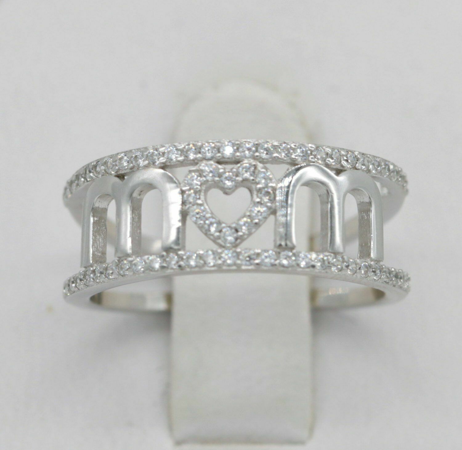 1.5ct Round Lab-Created Moissanite Heart Mom Mother Day Gifting Ring Gold Plated