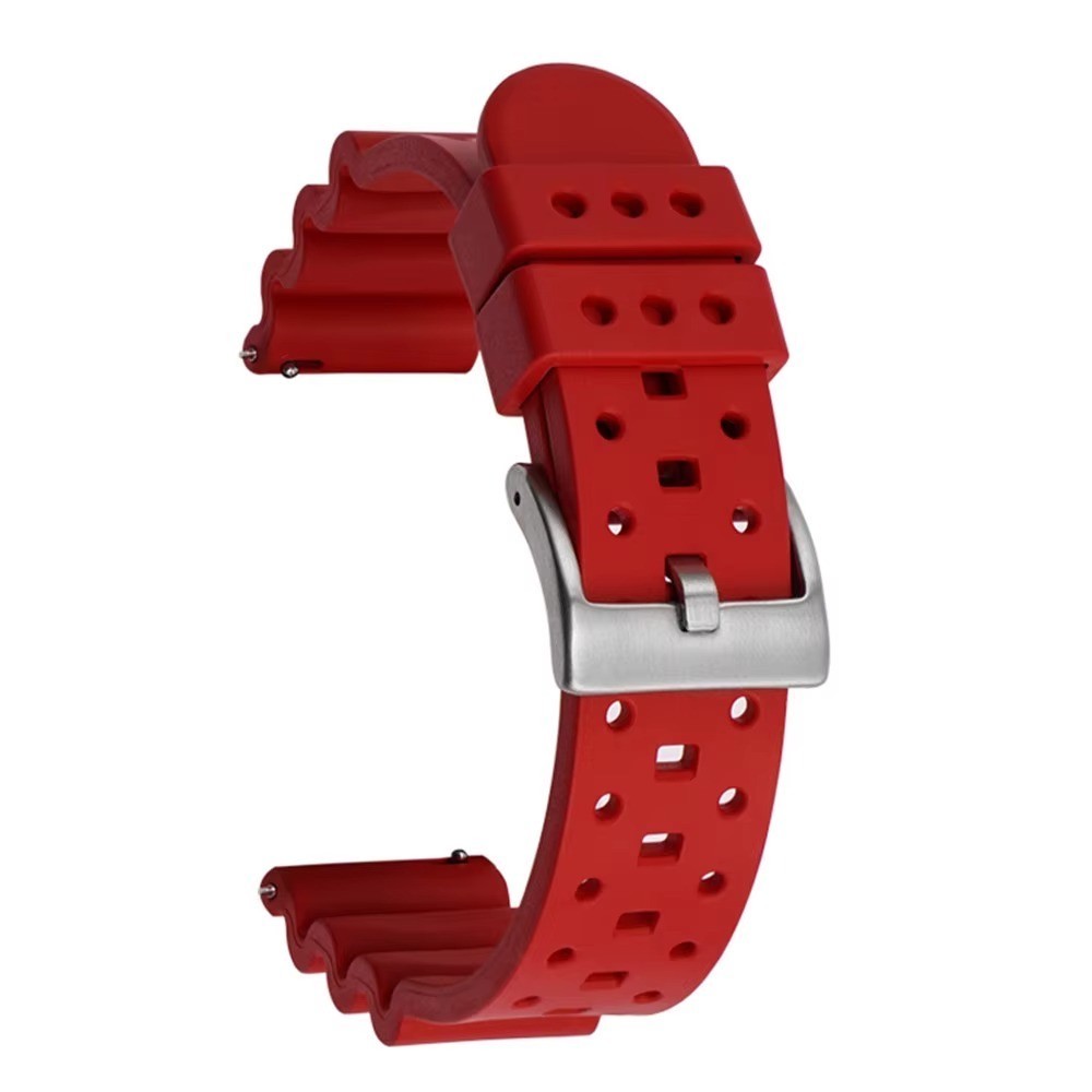 22mm Fluorine Rubber Watch Band Diver Wristwatch Band Quick Release Bracelet