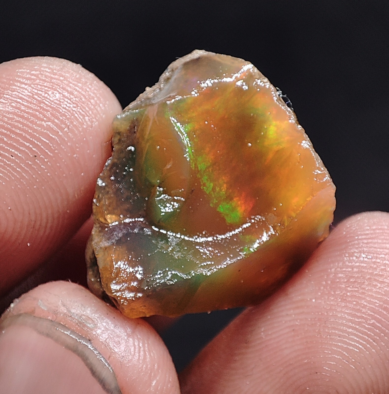 20.50 Cts Natural Ethiopian Multi Fire Opal Rough Opal Raw Welo Opal Gemstone