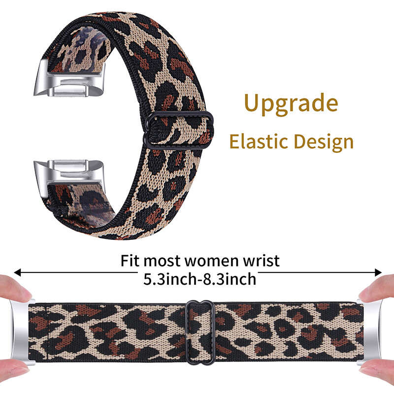 For Fitbit Charge 5 Replacement Band Bohemia Woven Nylon Elastic Strap Band