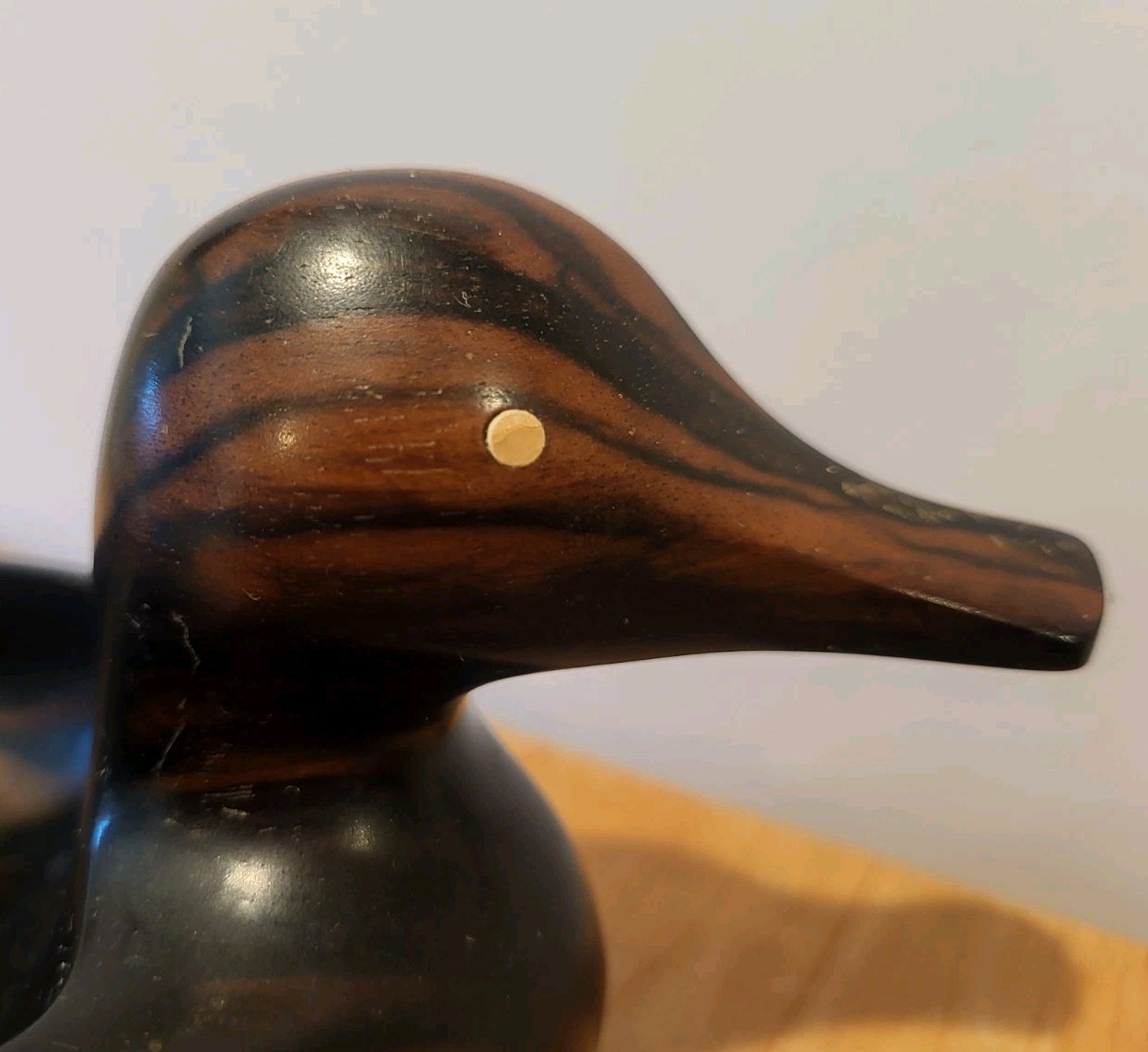 DUCK MALLARD Dark Wood Desk Top Home Office Supply Holder 9 x 3.5 inches