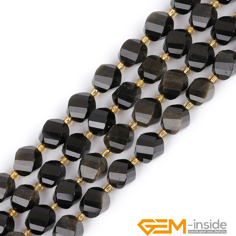 Natural Assorted Gemstone Twist Faceted Charms Loose Beads for Jewelry Making AU