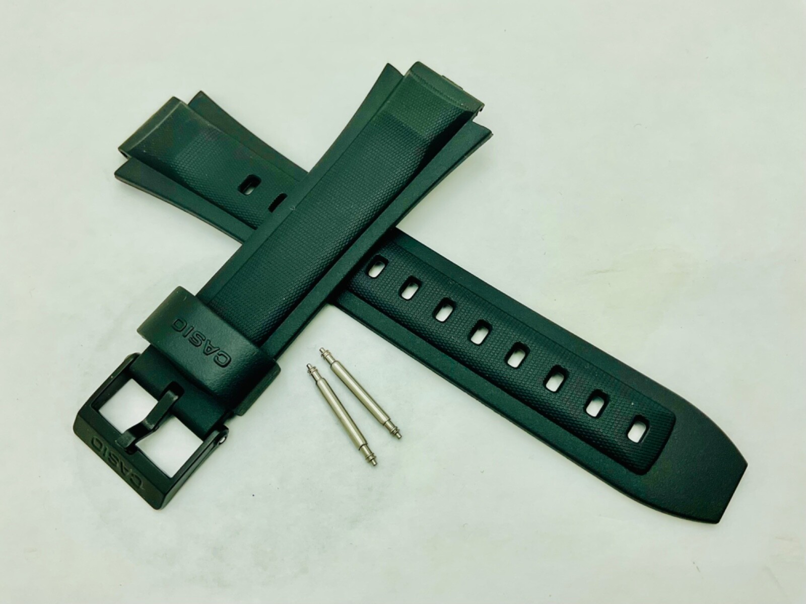 Genuine Casio Watch Band MW600 MW600B MW-600E MW-600F Black Rubber Resin Strap +