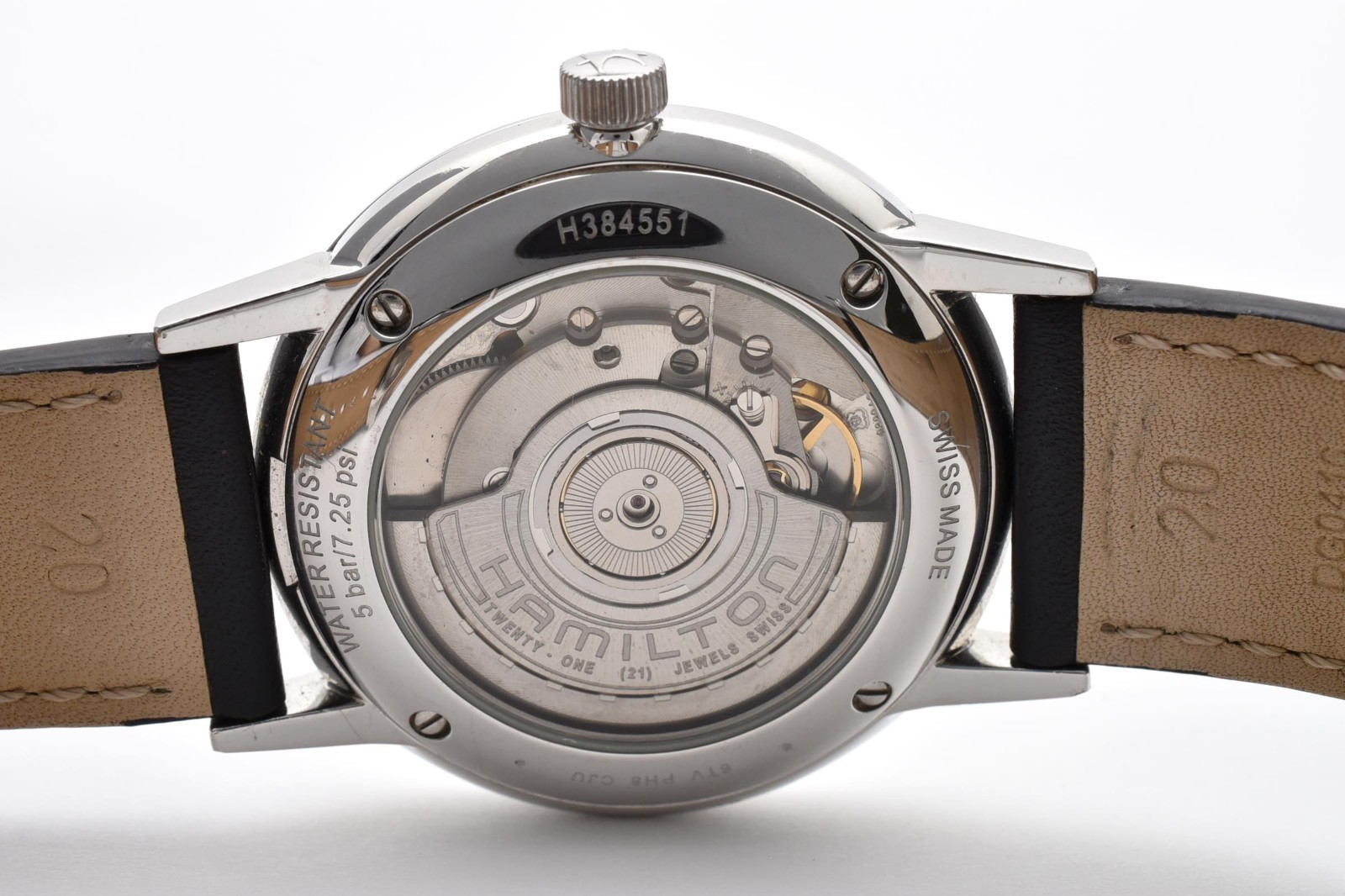 [Exc+5 w/Box] Hamilton Intra-Matic H384551 Silver Dial 21J Automatic Men’s Watch