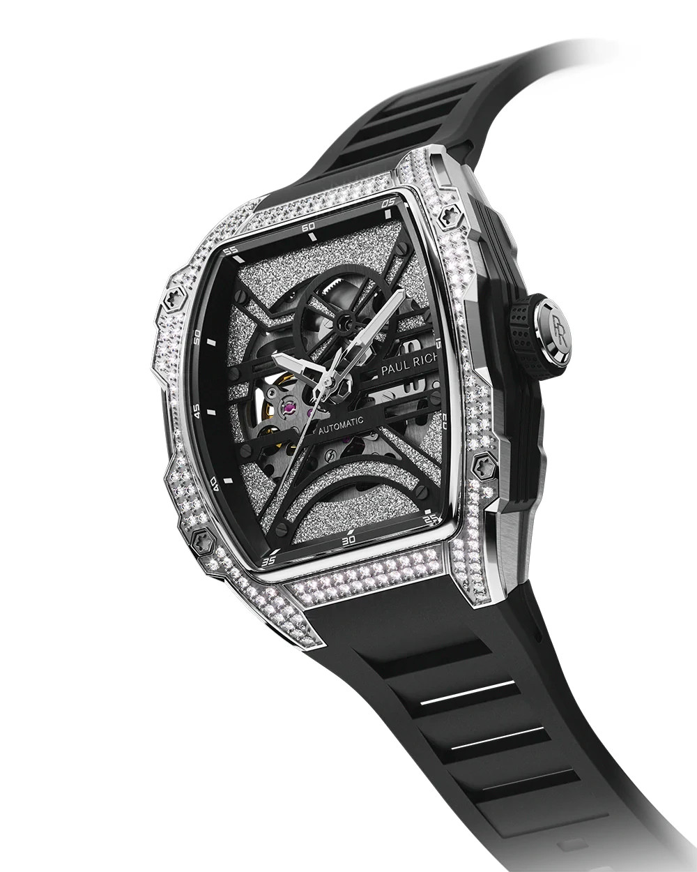 Paul Rich Diamond Astro Skeleton Abyss Silver Watch New Sealed Box
