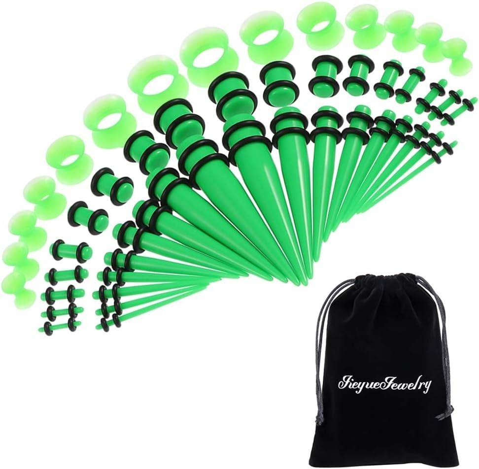 High-Quality 50/54 Piece Ear Stretching Kit – Ear Gauges for Trendy Styles