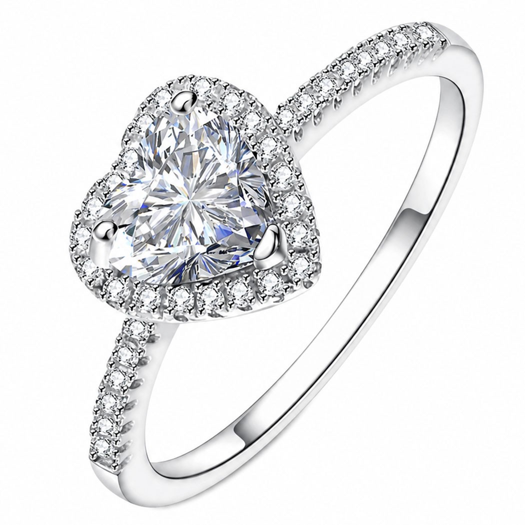 0.8CT Lab Moissanite 925 Sterling Silver Bohemian Women Wedding Promise Ring 004