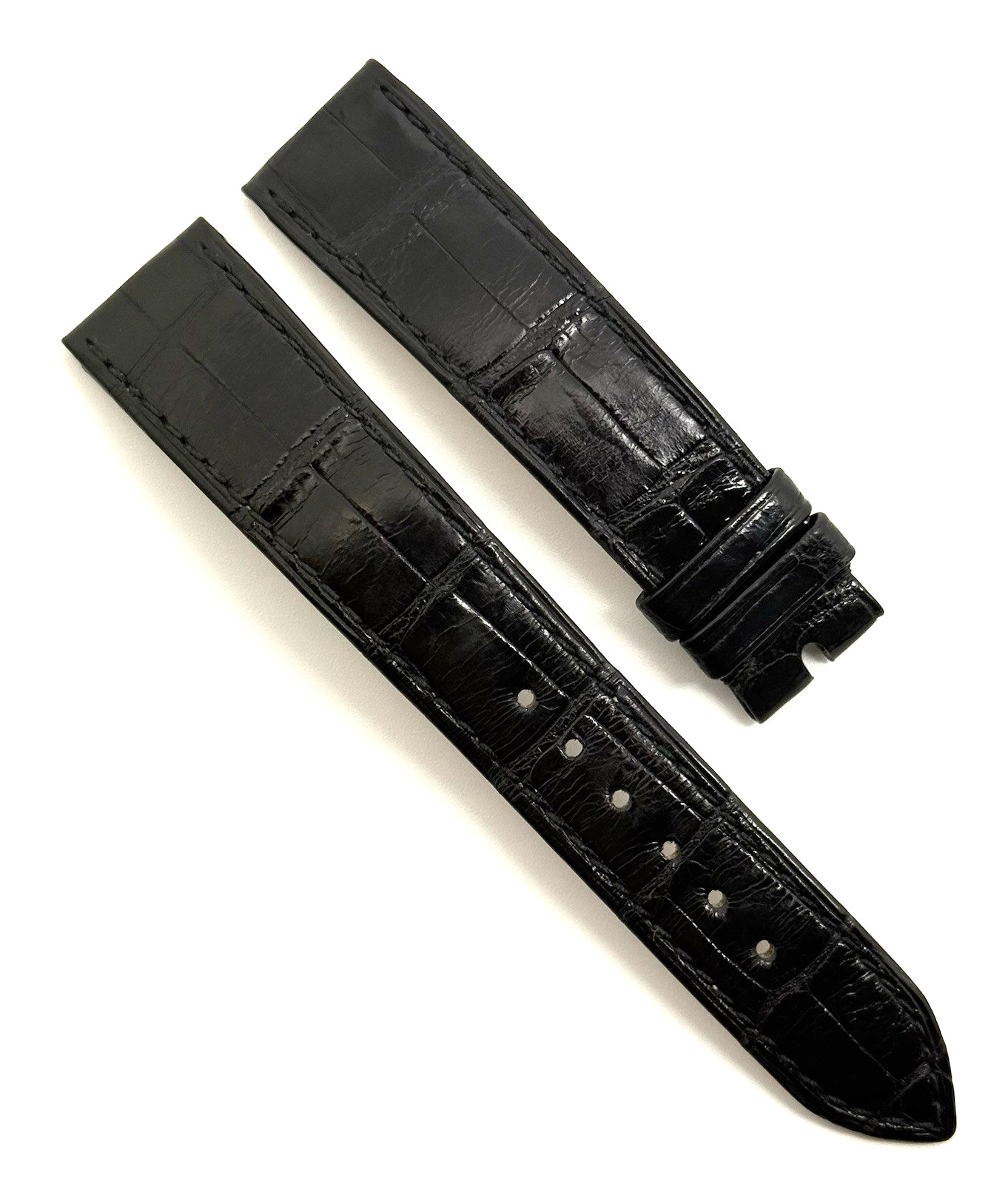 Rolex 18mm x 16mm Shiny Black Crocodile Watch Strap Band Authentic OEM