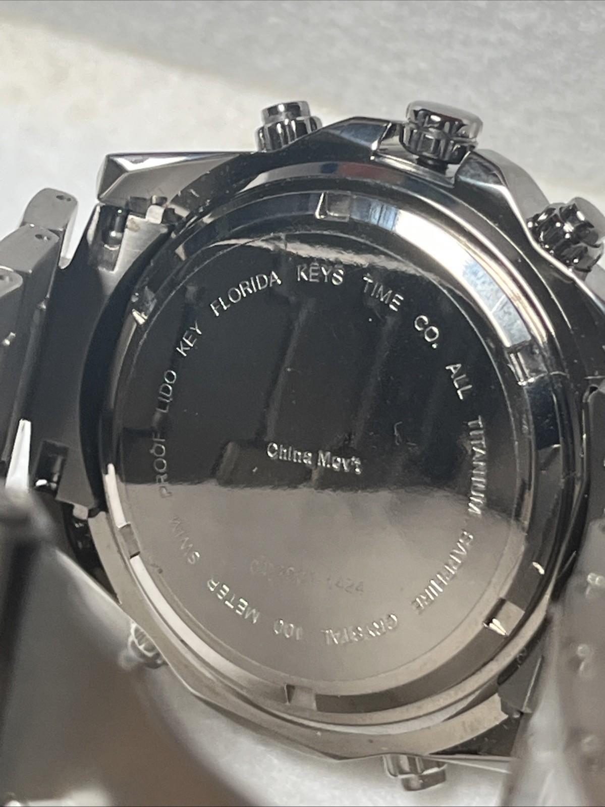 Men’s RARE LIDO Florida Keys Time Watch Digital/Analog Titanium Case & Bracelet