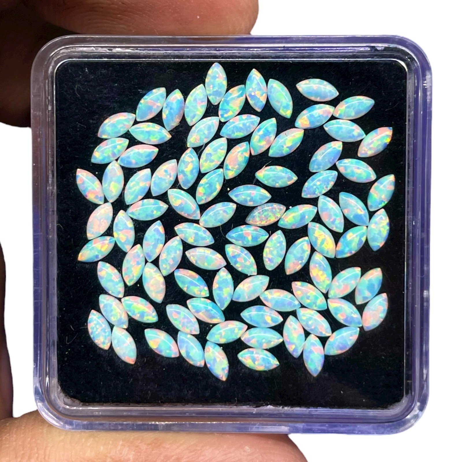 20 Pcs Australian Opal 4x2mm Marquise Cabochon AAA Quality Lab Created Gemstones