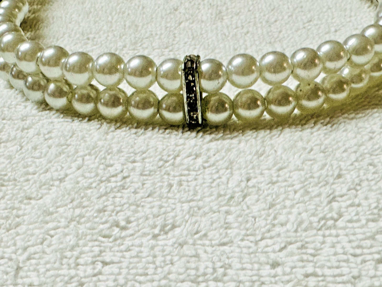 2 Strand Faux Pear Choker Necklace n885