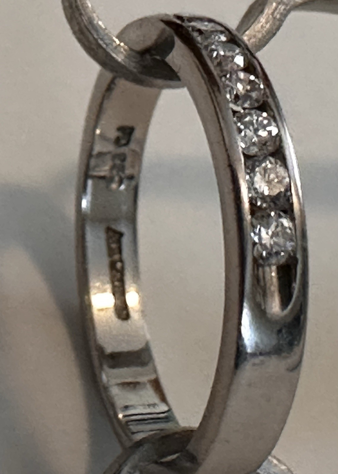 Artcarved Palladium 950 NATURAL .22CT DIAMOND WEDDING BAND RING 2.1G Sz 5