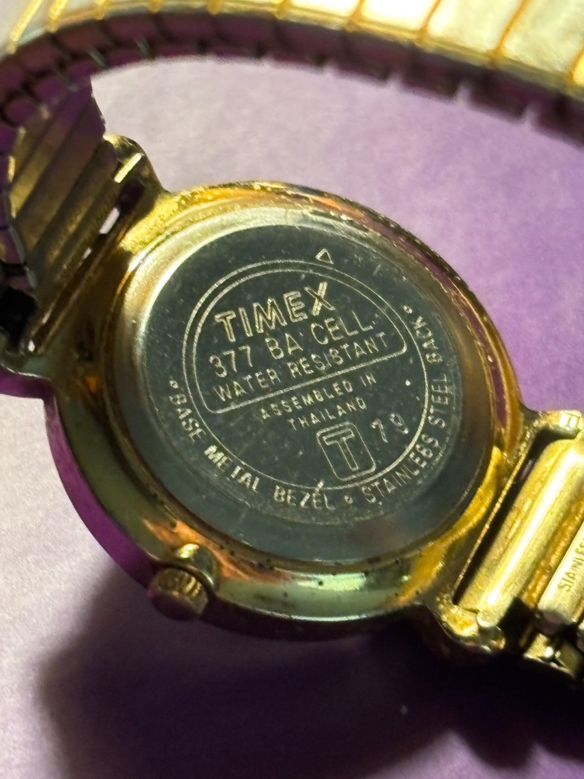 2 Vintage Timex Ladies WristWatches Goldtoned Quartz 377BA Cell & CR12 16 Cell