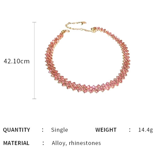 Diva Edgy COLORFUL Rhinestone CHOKER Betsey Johnson HIP HOP Night Club Necklace