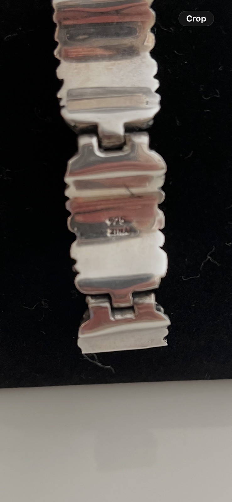 Vintage Zina B Hills 925 Silver Puffy Panel Oxidized Bracelet 7.25 in 78 grams