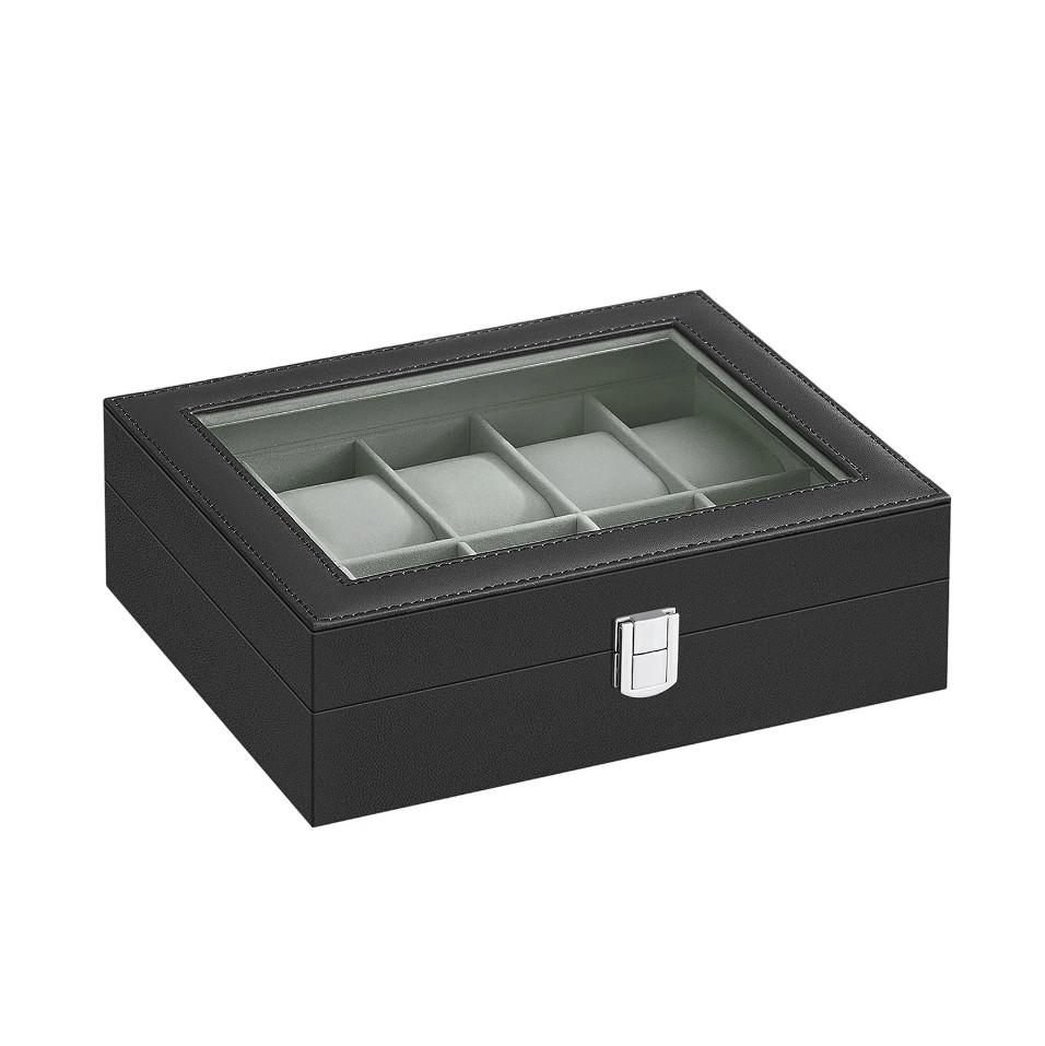 10Slots Watch Box Display Case Organizer Watch travel Case Jewelry Box For Men