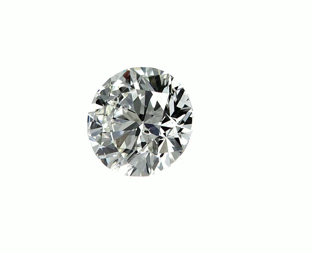 Round Brilliant 2 CT Cert. GIA Natural Mined Diamond Loose H color I1 clarity