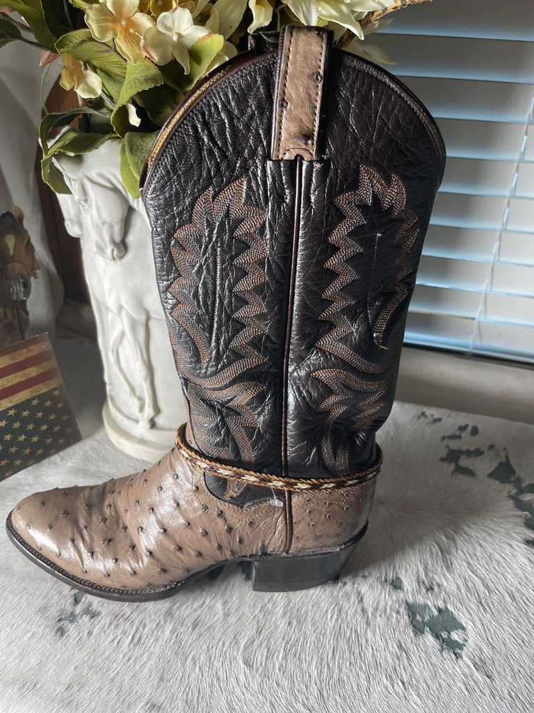 Western Boot Jewelry 15.5 x 3/8 in Horsehair Cowboy Adjustable Black Brown Cream