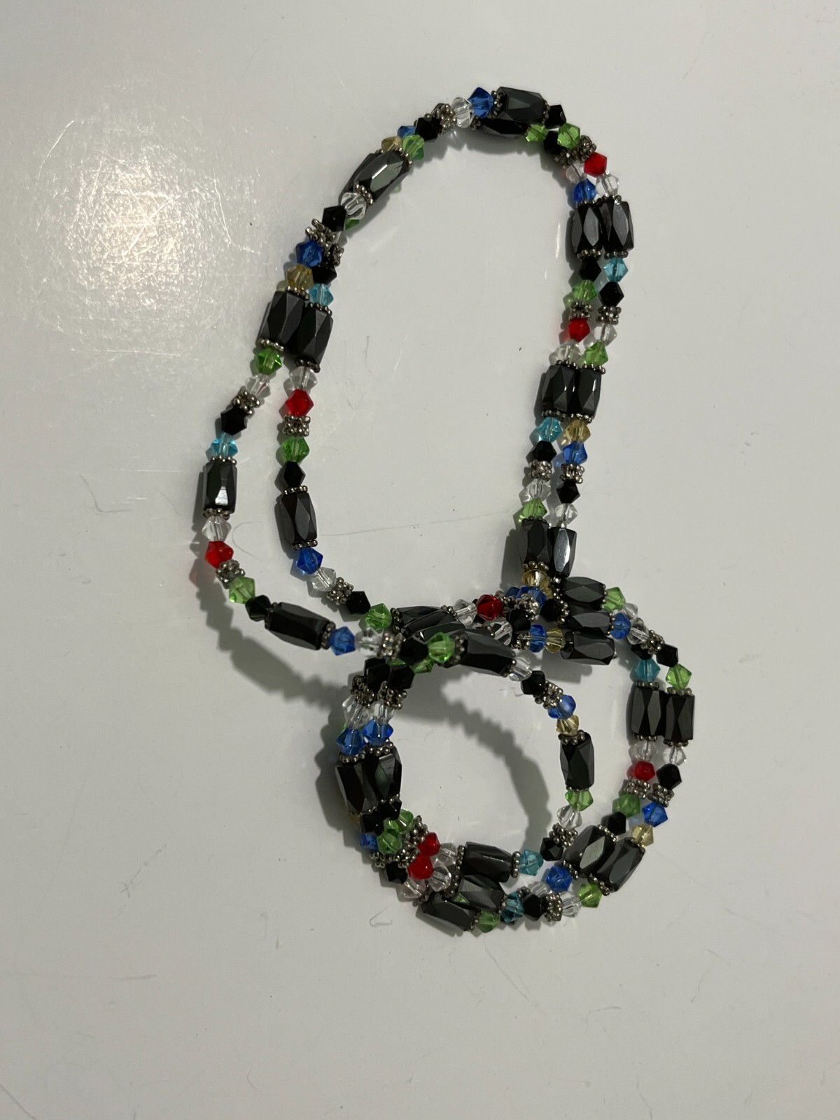 38″ Multi-Colored Beaded Magnetic Multi Use Necklace