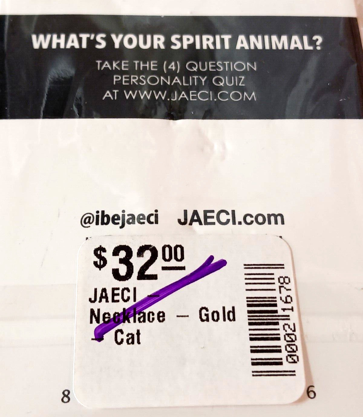 CAT SPIRIT ANIMAL 14K GOLD PLATE NECKLACE (adjustable 16”-60”) NEW $32 RETAIL