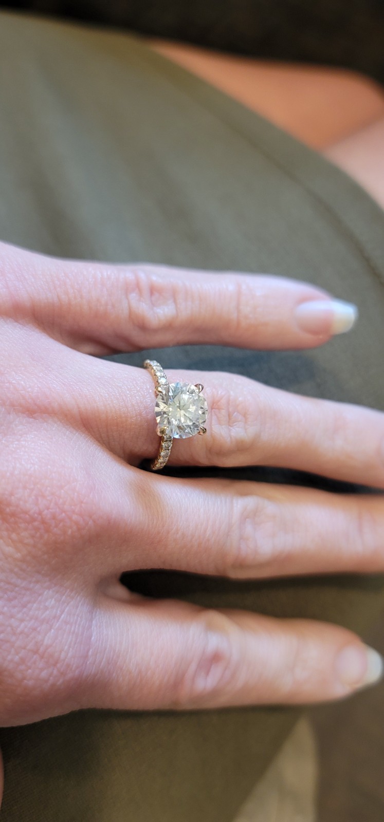 Custom 3 Ct Lab Grown Diamond Engagement Ring 14K Yellow Gold Size 7