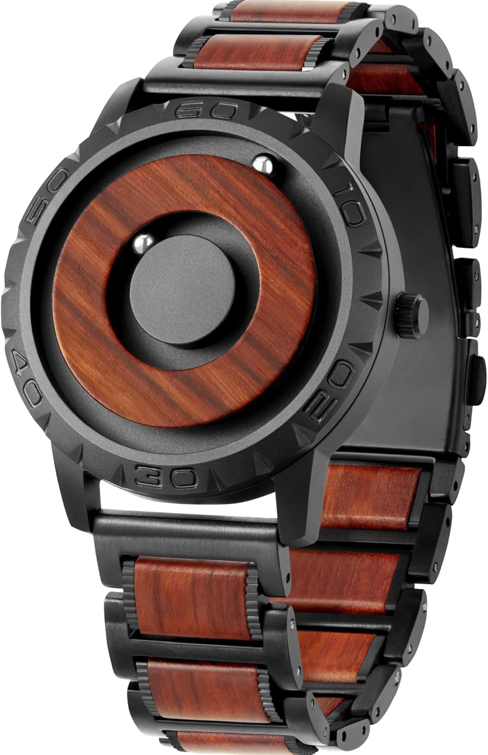 Men’s Magnetic Quartz Watch, 40mm, Waterproof, Unique Design, 20mm Bracelet