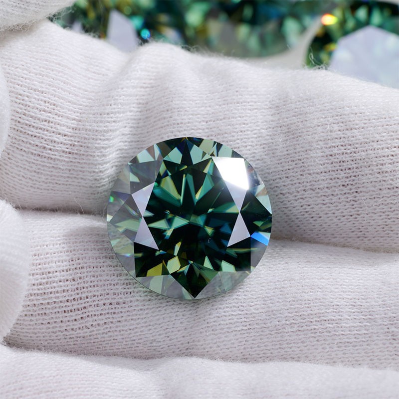1~20ct VVS1 Blue Cyan color Round Excellent Cut Moissanite Loose Gemstones & GRA