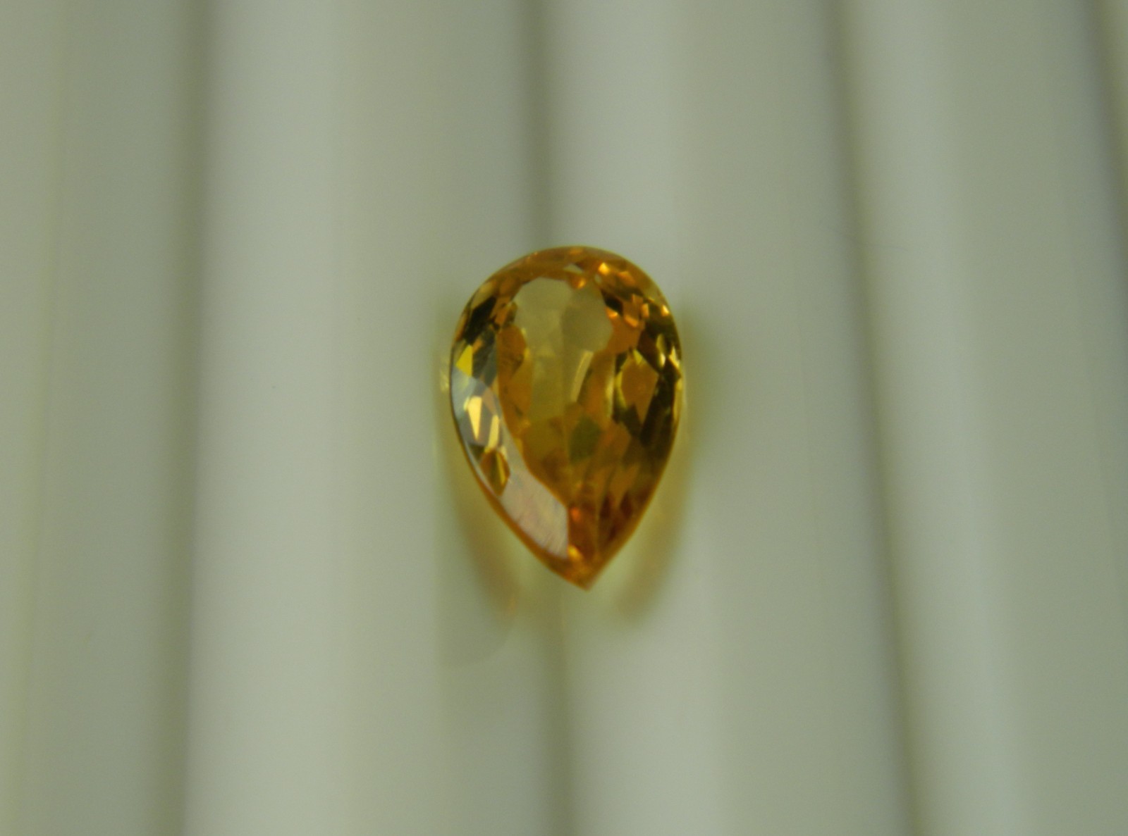 Imperial Topaz 1.66 Ct Clarity IF Pear Cut Natural Golden Brazil I080