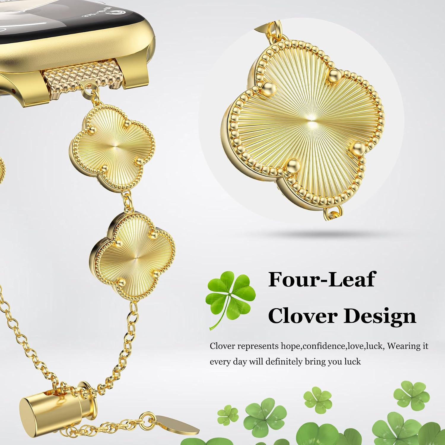 Lucky Clover Band Compatible for Apple Watch Bands for Women 40Mm 41Mm 42Mm 44Mm