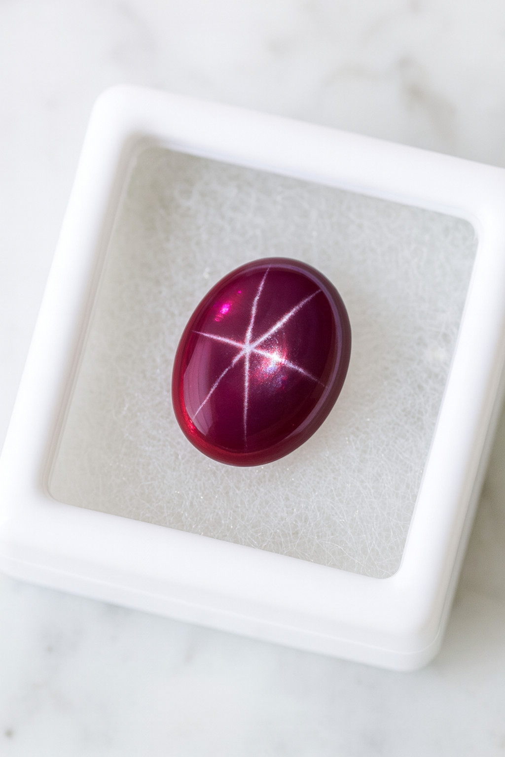 6Rays Asterism 10Ct Natural Deep Red Star Ruby Burma Myanmar Cabochon Gemstone