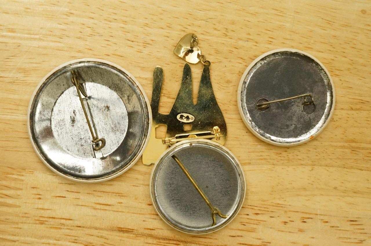 Vintage Dentist Tooth Humor Pinback Button Lot Dental Hygiene Clean Your Teeth