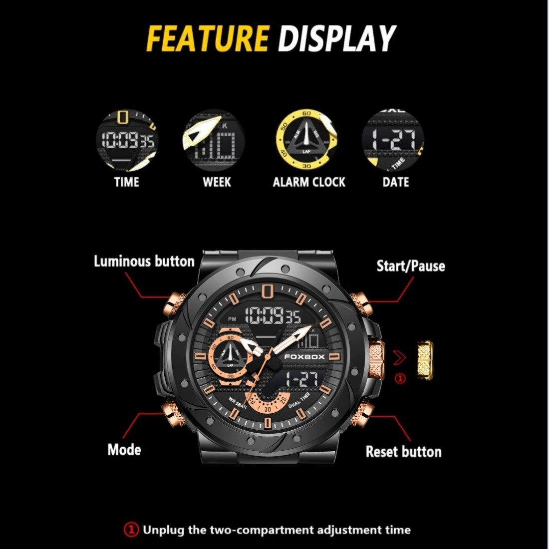 2025 Men Watch Big Dial Quartz Date Luminous Waterproof Man Daily Wrist Watches